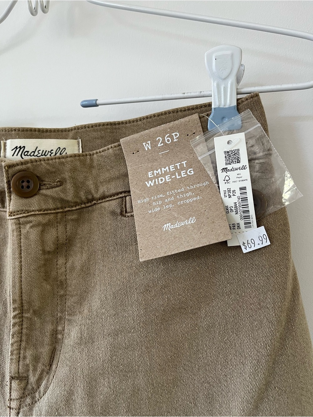 Madewell Emmett Wide-Leg Cropped Pant